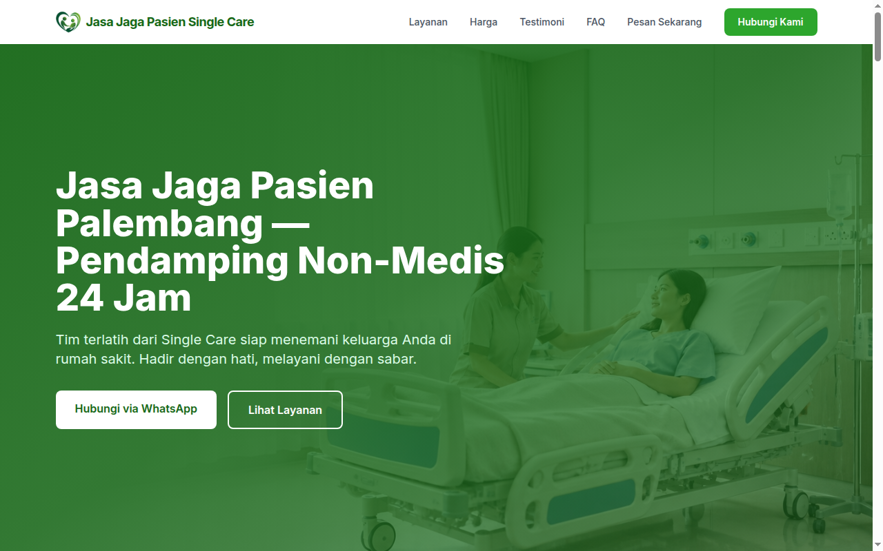 Jasa Jaga Pasien Single Care